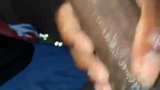 Oiled BBC using cockring