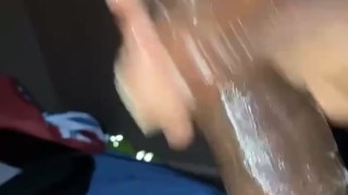 Oiled BBC using cockring