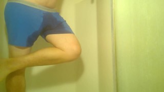 Pissing & washing off in the shower