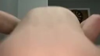 Riding small dildo