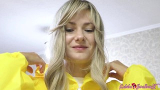 Girlfriend Sensual Sucking Big Dick and Cum Swallow after a Walk