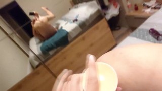 Close up Wet Anal Play Sounds. Rough creamy ass fuck skinny femboy