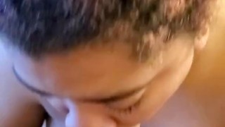 redhead gives head from her knees