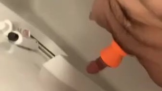 Pup Playing In The Shower