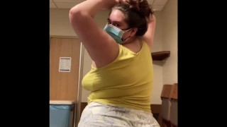 BBW twerks and titty drops in the doctors office!