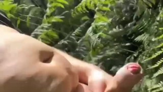 Straight guy wanking NAKED in public woods… | StraightGuy1996