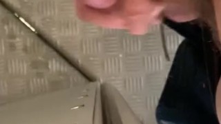 Throbbing dick and sore ball relief at work