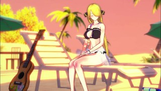 Cynthia at the beach! (3D Ecchi) (Pokemon)