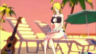 Cynthia at the beach! (3D Ecchi) (Pokemon)