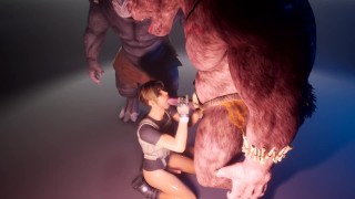 Monster Cocks Fucking a Tight ass 3D