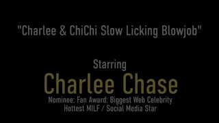 Cock Suckers Charlee Chase And ChiChi Medina Get Some Cum!