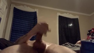 Hot with tattoos jerking off / intense cumshot 