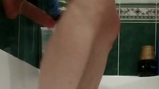 I'm flogging myself and fucking myself with a dildo