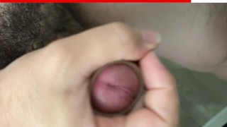 ゲイ　早漏　デカチン　寸止め　大量射精／Gay premature ejaculation big cock sizing stop mass ejaculation