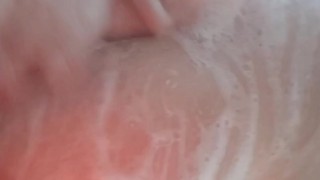 Soapy tits in the shower