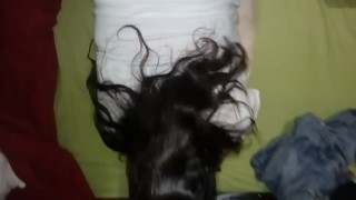 Cumshot on ass, rub and slap