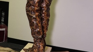 Mistress Standing on Balls with her Stiletto High Heels! Super Painful! Ball Stomping Board