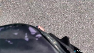 A Girl Walks In Nature In A Skirt And Massages Her Feet