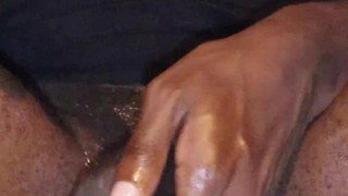 No dirty talk just jerking off big black cock