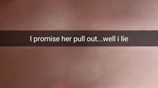 I promise you wife to pull out my cock....i lie and creampie her pussy! - Cuckold Captions
