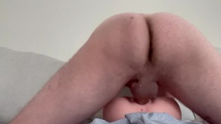 Cumming hard on my fake pussy