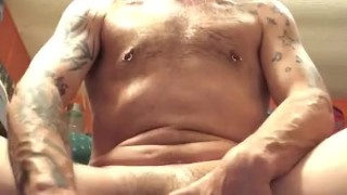 Stroking my oiled up cock