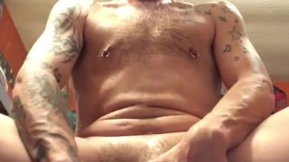 Stroking my oiled up cock