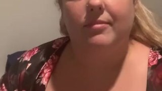 BBW sucking and licking dildo 