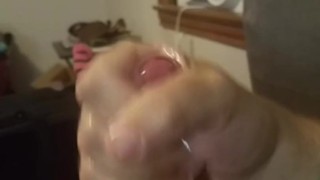 Edging my cock til i cum all over myself