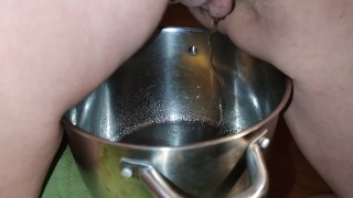 Pervert MILF peeing