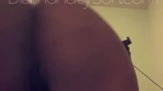 Thick Ebony Stripper has a Natural Ass And A Creamy Pussy 