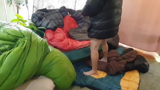 Cum Puffy Down Black Jacket