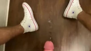 Cumshot over my chucks