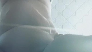 Doggystyle view from below .Creampie finish