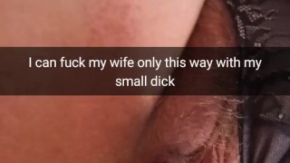 My dick is so small, so i can only barely rub my hotwife pussy