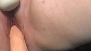 Daddy let me fuck my fat pussy with my machine and let me cum