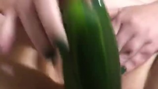 Nicole Coquette Stuffs A Cucumber Inside Her
