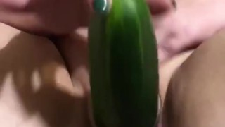 Nicole Coquette Stuffs A Cucumber Inside Her