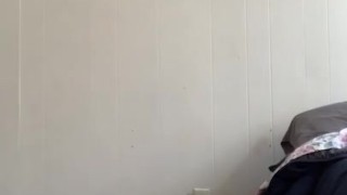 Fat ass white fem boy shakes ass and shows hole 