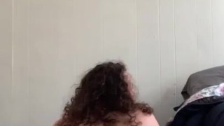 Fat ass white fem boy shakes ass and shows hole 