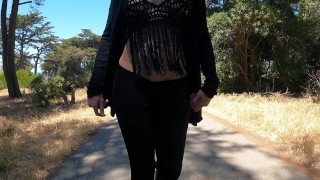 Teaser - Low rider pants make make we want to flash my pussy!