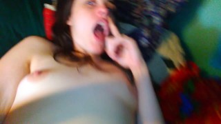 I test camera angles my new pretty big dick girlfriend camgirl partner hairy girl spreads giant cunt