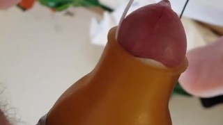 Electro cock BDSM with precum