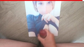 巨乳マスク美人の顔にぶっかける／Ejaculate on a busty mask beauty