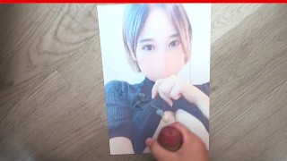 巨乳マスク美人の顔にぶっかける／Ejaculate on a busty mask beauty