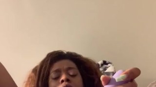 WATCH NOW SEXY EBONY N LATINA MILF COMES HARD FROM CLIT VIBRATOR 