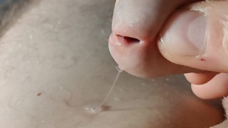 I am having fun with the glans to the precum