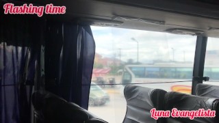 Quick Public Transportation Flashing Tits By Gorgeous Filipina Transgender Girl