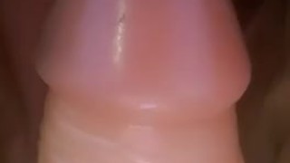 Close blowjob tease with dildo
