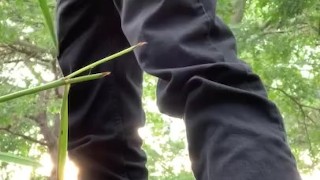 Outside peeing 